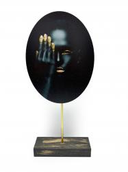 Zenci Kadın Ayaklı Oval Tablo 3 HK0016