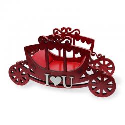 Balkabağı Arabası Çiçeklik Kırmızı, I Love You Yazılı HK0338-0011