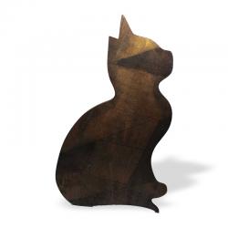 Ahşap Duvar Süsü Kedi HK0311