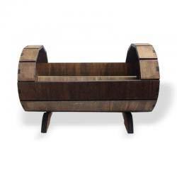 Dekoratif Ahşap Fıçı Çiçeklik, Büyük HK0931