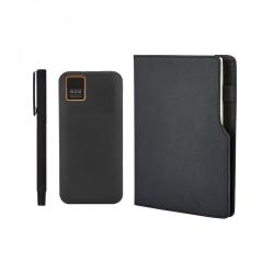 10000mAh Powerbank - Kalem ve Defter Seti - 5060 Siyah
