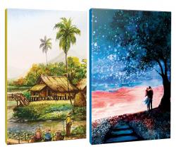 2li Manzara Temalı 13,5x19,5cm 64 Sayfa Çizgili Okul Defteri Seti -6