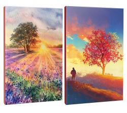 2li Manzara Temalı 13,5x19,5cm 64 Sayfa Çizgili Okul Defteri Seti -9