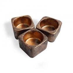 3'lü Kare Beton T-Lıght, Bakır HK1518-B