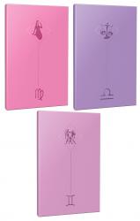3lü Burç-Astroloji Temalı 13,5x19,5cm 64 Sayfa Çizgisiz Defter Seti -12