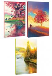 3lü Manzara Temalı 13,5x19,5cm 64 Sayfa Çizgili Okul Defteri Seti -8