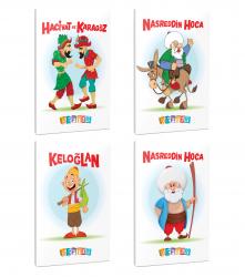 4'lü 64 Sayfa 13,5x19,5 Okul Defteri Seti 9