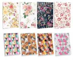 4lü Çiçek Desenli 64 Sayfa Planlama Defteri ve 4 Bloknot-7