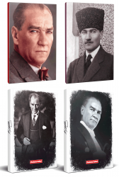 4lü Atatürk 64 Sayfa 13,5x19,5cm Defter ve 176 Sayfa Planlama Defteri Seti -22
