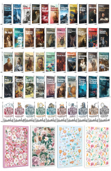 51 Dünya Klasiği ve Çiçekli Çizgili Defter Seti -2