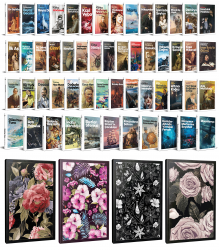 54 Dünya Klasiği ve Çiçekli Çizgili Defter Seti -1