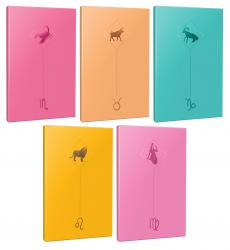 5li Burç-Astroloji Temalı 13,5x19,5cm 64 Sayfa Çizgisiz Defter Seti -10