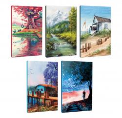 5li Manzara Temalı 13,5x19,5cm 64 Sayfa Çizgili Okul Defteri Seti -8