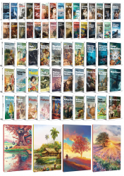 60 Dünya Klasiği ve Manzara Temalı 64 Sayfa Çizgili Defter Seti -2