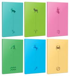 6lı Burç-Astroloji Temalı 13,5x19,5cm 64 Sayfa Çizgisiz Defter Seti -10