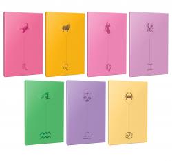 7li Burç-Astroloji Temalı 13,5x19,5cm 64 Sayfa Çizgisiz Defter Seti -9