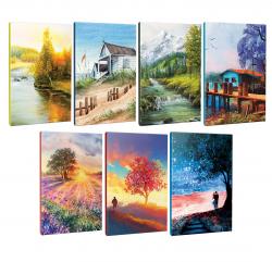 7li Manzara Temalı 13,5x19,5cm 64 Sayfa Çizgili Okul Defteri Seti -7