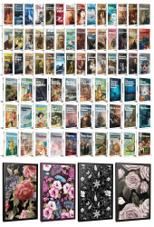 82 Dünya Klasiği ve Çiçekli Çizgili Defter Seti -1