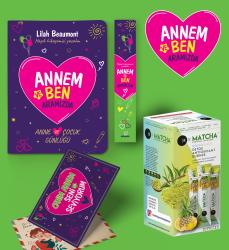 Annem ve Ben Aramizda Günlügü Karpostal-Ayraç ve Ananas Matcha Seti