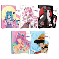 Beşli Catgirl-Icecream-Luffy-Violet-Sasuke-Itachi Defter ve Ayraç