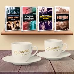 Bir İnsan Olarak Atatürk Hediye Seti - Yaldızlı İmza Fincan