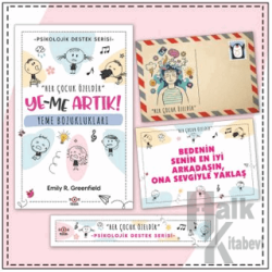 Çocuklarda Psikolojik Destek Serisi Çocuklar İçin Psikolojik Destek Serisi - Çocuklarda Yeme Bozuklukları -Kartpostal ve Ayraç Ye-Me Artık!