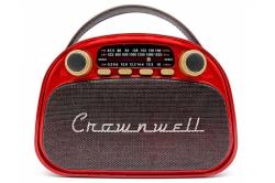 Crownwell Taşınabilir Bluetooth Retro Radyo Arizona Serisi (Metalik Kırmızı)