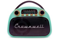 Crownwell Taşınabilir Bluetooth Retro Radyo Arizona Serisi Turkuaz
