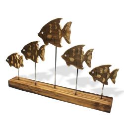 Dekoratif Ahşap 5'li Balık HK0202