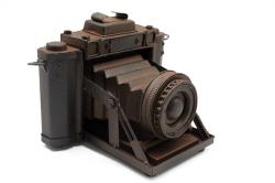 Dekoratif Metal Vintage Fotoğraf Makinesi