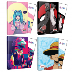 Dörtlü Catgirl-Sasuke-Itachi-Naruto-Luffy Defter ve Ayraç