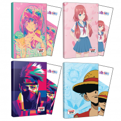 Dörtlü Icecream-Flying Kisses-Naruto-Luffy Defter ve Ayraç