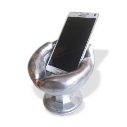 El Desenli Beton Telefon Standı Gümüş HK1575-G