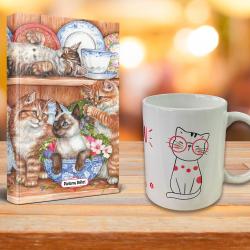 Evin Kedileri Ajanda Sevimli Kedi Kupa Seti