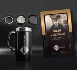 Firmalara Özel Kulplu Termos ve 2025 Atatürk Ajanda - Çankaya Minimum Sipariş 10 Adet