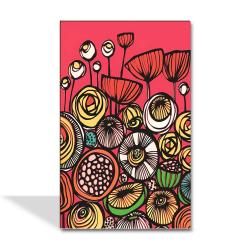 Gelincikler Baskılı Ahşap Tablo HK1350