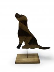 Ayaklı Ahşap Tonlamalı Köpek HK0292