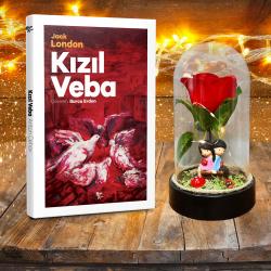 Kırmızı Gül ve Sevgililer Teraryum Hediye Seti - Kızıl Veba Dünya Klasiği