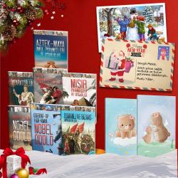 Kişiye Özel Kartpostallı -  İlk Kütüphanem Seti - 7 Kitap  2  Defter -1