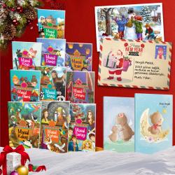 Kişiye Özel Kartpostallı -  Masal Kitapları Seti - 10 Kitap  2 Defter -1