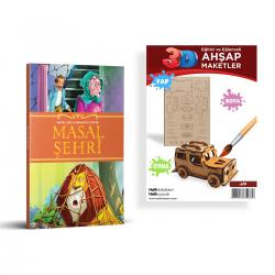 Masallarla Karakter Eğitimi Masal Şehri + Jip Ahşap Boyama