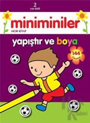 Miniminiler : Mor Kitap Yapıştır ve Boya - 144 Çıkartma