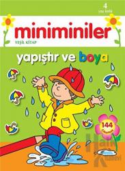 Miniminiler : Yeşil Kitap Yapıştır ve Boya - 144 Çıkartma