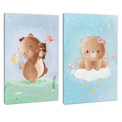 Sevimli Ayıcıklar 3lü 64 Sayfa Çizgili Okul Defteri Seti -3