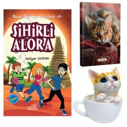 Sihirli Alora - Şaşkın Kedi Planlama Defteri ve Fincanda Kedi Kumbara