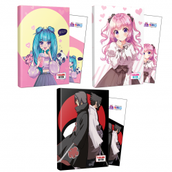 Üçlü Catgirl-Violet-Sasuke-Itachi Defter ve Ayraç