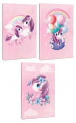 Unicorn Serisi 3lü 64 Sayfa Çizgili Okul Defteri Seti -1