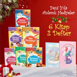 Korsanlar Boyama Seti - 6 Kitap  2  Defter -1