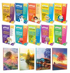 Zeka Soruları 10lu Kitap Seti ve 4 Defter -2