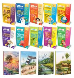 Zeka Soruları 10lu Kitap Seti ve 4 Defter